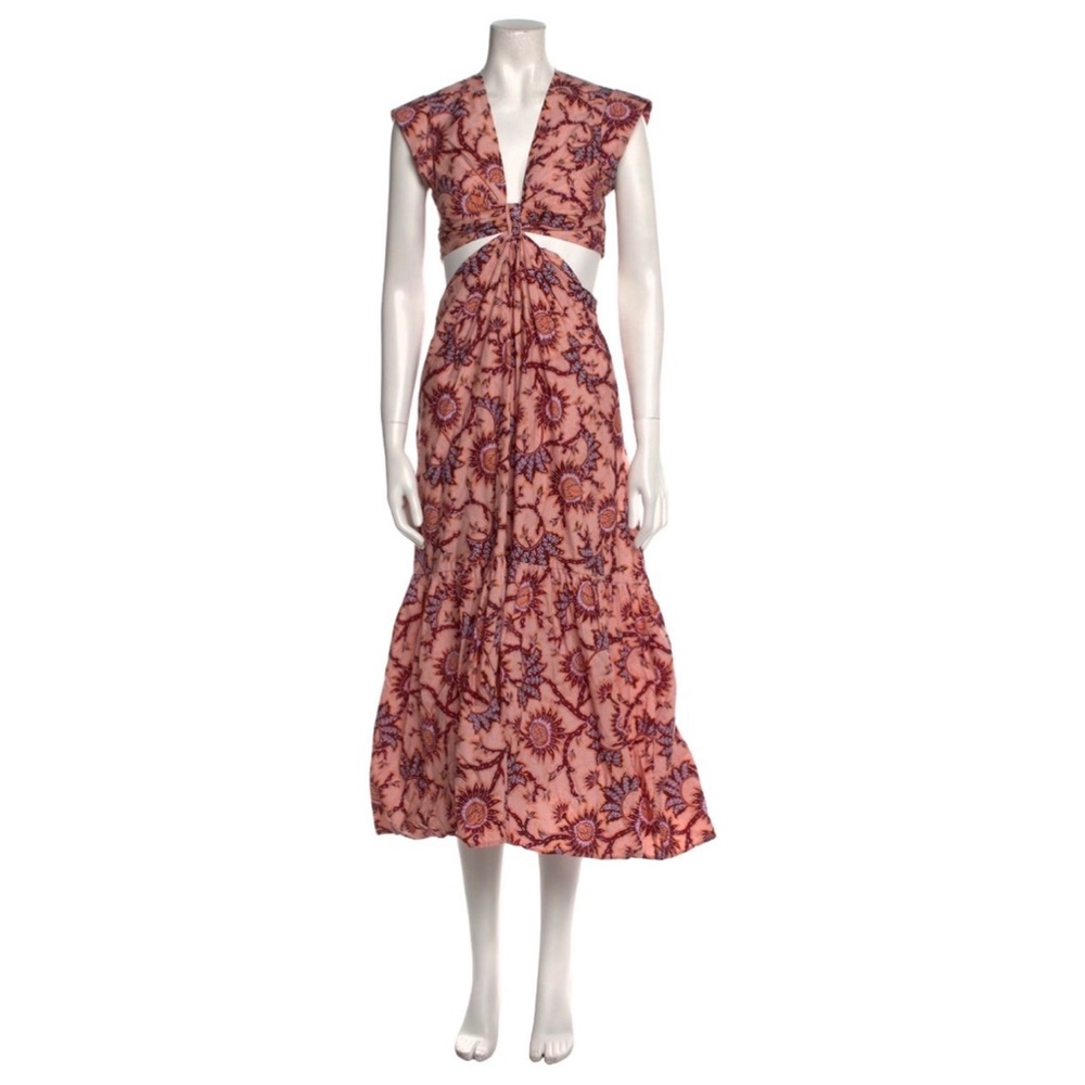 A.L.C. Floral Pink Sleeveless Maxi Dress